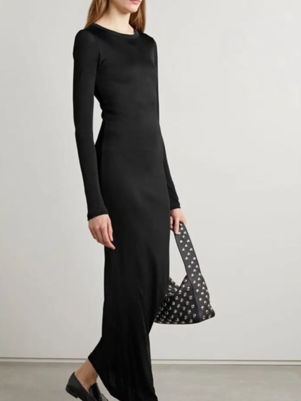 Khaite Mariella Maxi Dress in Black / XS